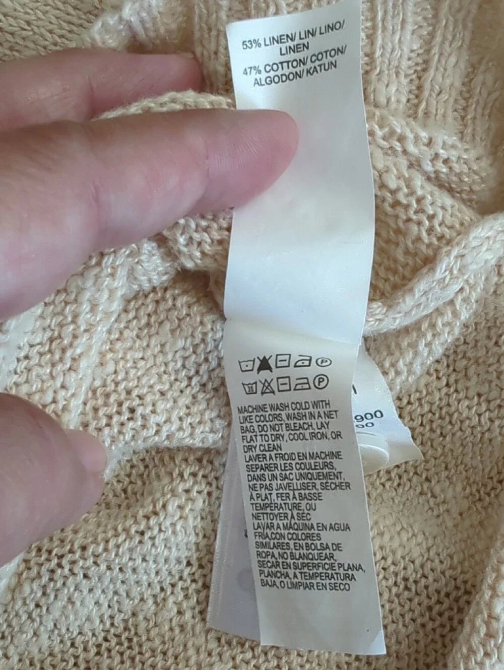 Lucky Brand Southwestern Aztec Intarsia Knit Boho Button-Back Sweater LARGE